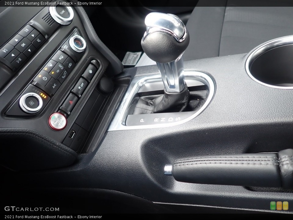 Ebony Interior Transmission for the 2021 Ford Mustang EcoBoost Fastback #141133640
