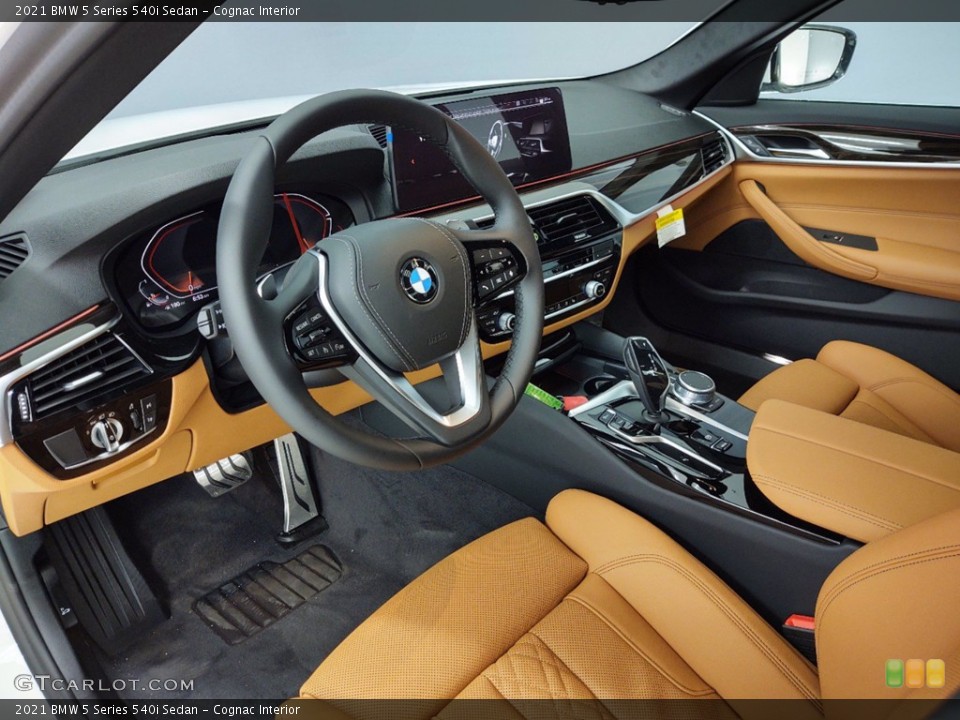 Cognac Interior Photo for the 2021 BMW 5 Series 540i Sedan #141135546