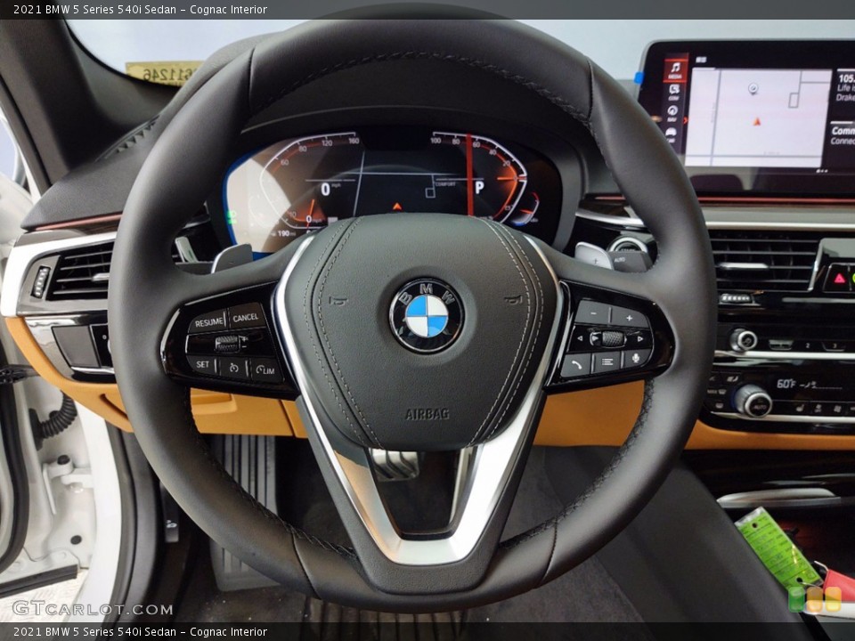 Cognac Interior Steering Wheel for the 2021 BMW 5 Series 540i Sedan #141135660