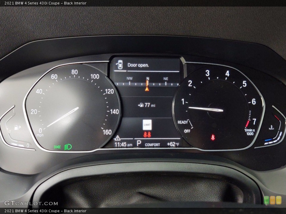 Black Interior Gauges for the 2021 BMW 4 Series 430i Coupe #141137178