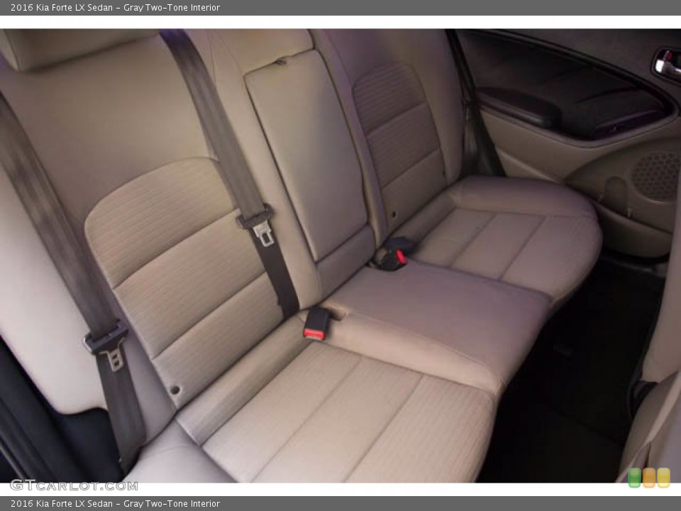 Gray Two-Tone Interior Rear Seat for the 2016 Kia Forte LX Sedan #141141418