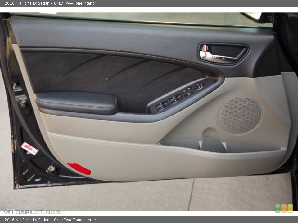 Gray Two-Tone Interior Door Panel for the 2016 Kia Forte LX Sedan #141141541