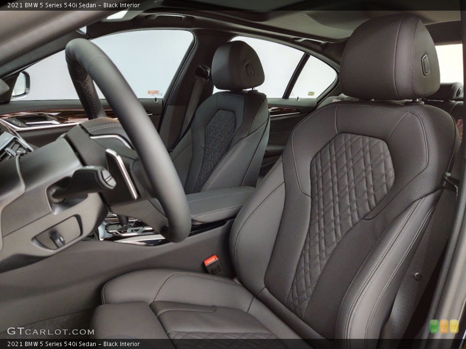 Black Interior Front Seat for the 2021 BMW 5 Series 540i Sedan #141145000
