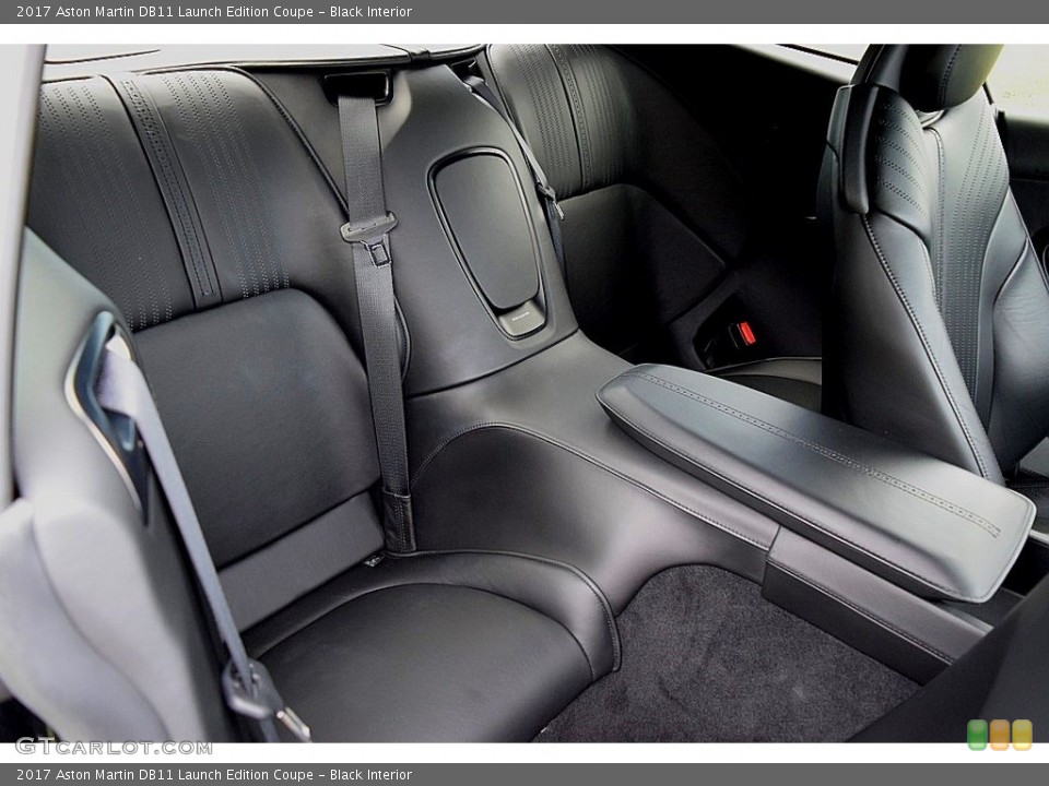 Black Interior Rear Seat for the 2017 Aston Martin DB11 Launch Edition Coupe #141148511