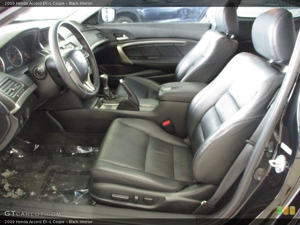 Black Interior Front Seat for the 2009 Honda Accord EX-L Coupe #141156798