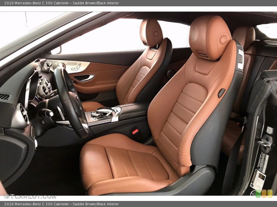 Saddle Brown/Black Interior Front Seat for the 2019 Mercedes-Benz C 300 Cabriolet #141157248