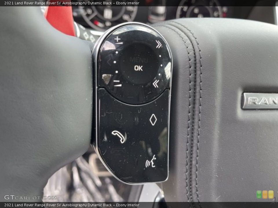 Ebony Interior Steering Wheel for the 2021 Land Rover Range Rover SV Autobiography Dynamic Black #141157434