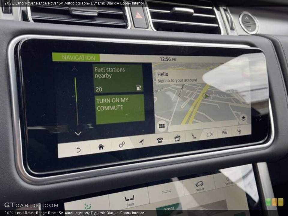 Ebony Interior Navigation for the 2021 Land Rover Range Rover SV Autobiography Dynamic Black #141157533