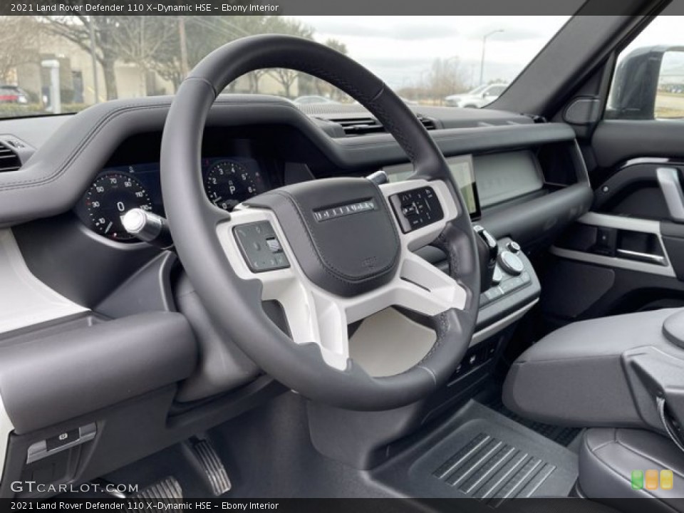 Ebony Interior Steering Wheel for the 2021 Land Rover Defender 110 X-Dynamic HSE #141158286