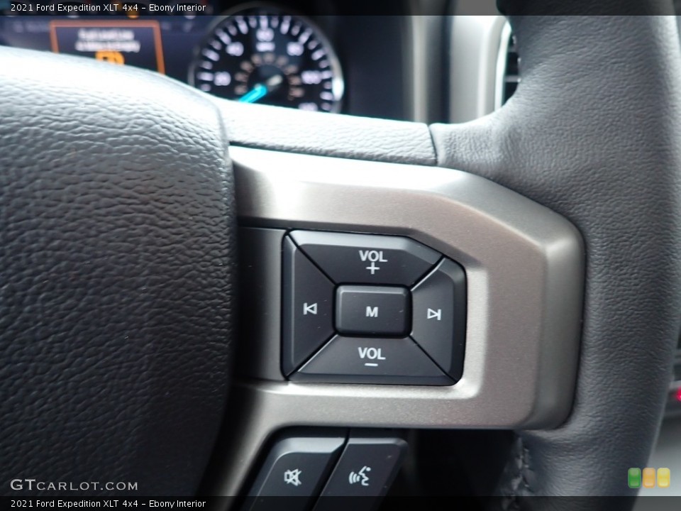 Ebony Interior Steering Wheel for the 2021 Ford Expedition XLT 4x4 #141166141