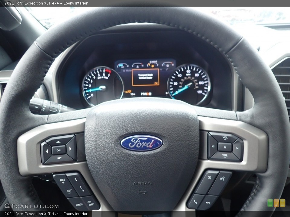Ebony Interior Steering Wheel for the 2021 Ford Expedition XLT 4x4 #141166213