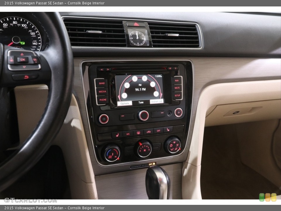 Cornsilk Beige Interior Controls for the 2015 Volkswagen Passat SE Sedan #141169719