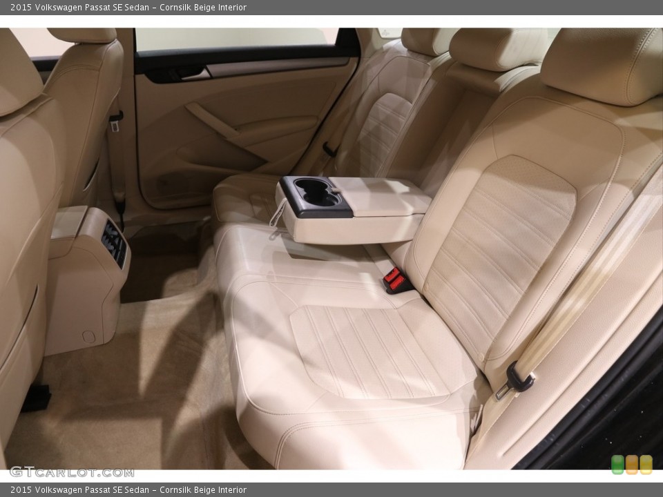 Cornsilk Beige Interior Rear Seat for the 2015 Volkswagen Passat SE Sedan #141169834