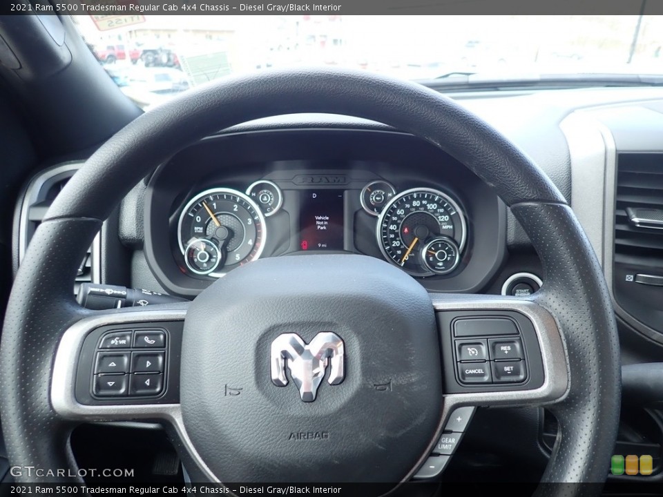 Diesel Gray/Black Interior Steering Wheel for the 2021 Ram 5500 Tradesman Regular Cab 4x4 Chassis #141178178