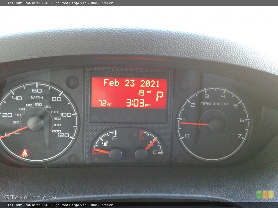 Black Interior Gauges for the 2021 Ram ProMaster 1500 High Roof Cargo Van #141178859