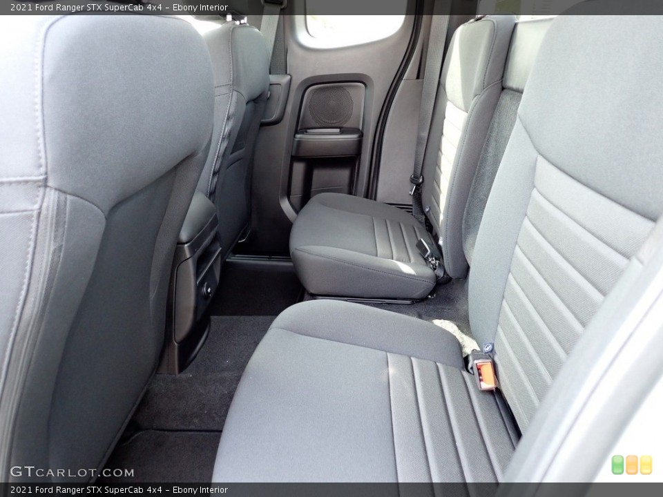 Ebony Interior Rear Seat for the 2021 Ford Ranger STX SuperCab 4x4 #141185559