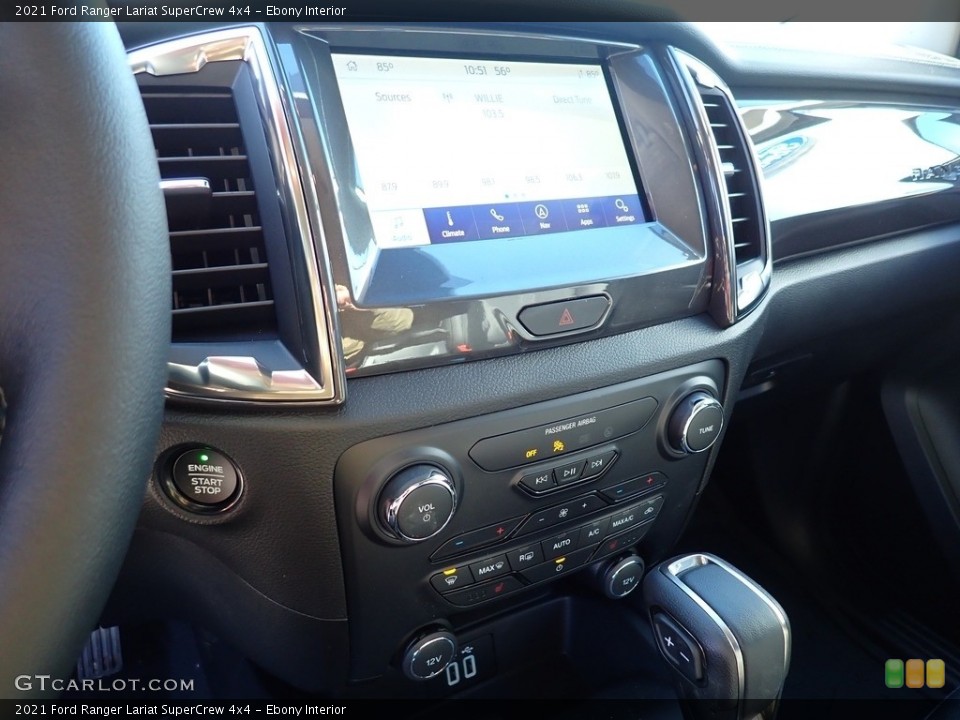 Ebony Interior Controls for the 2021 Ford Ranger Lariat SuperCrew 4x4 #141186302
