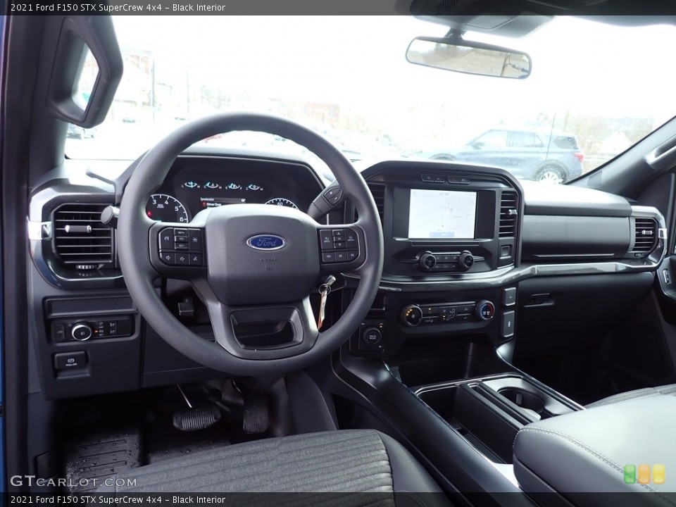 Black Interior Dashboard for the 2021 Ford F150 STX SuperCrew 4x4 #141188104
