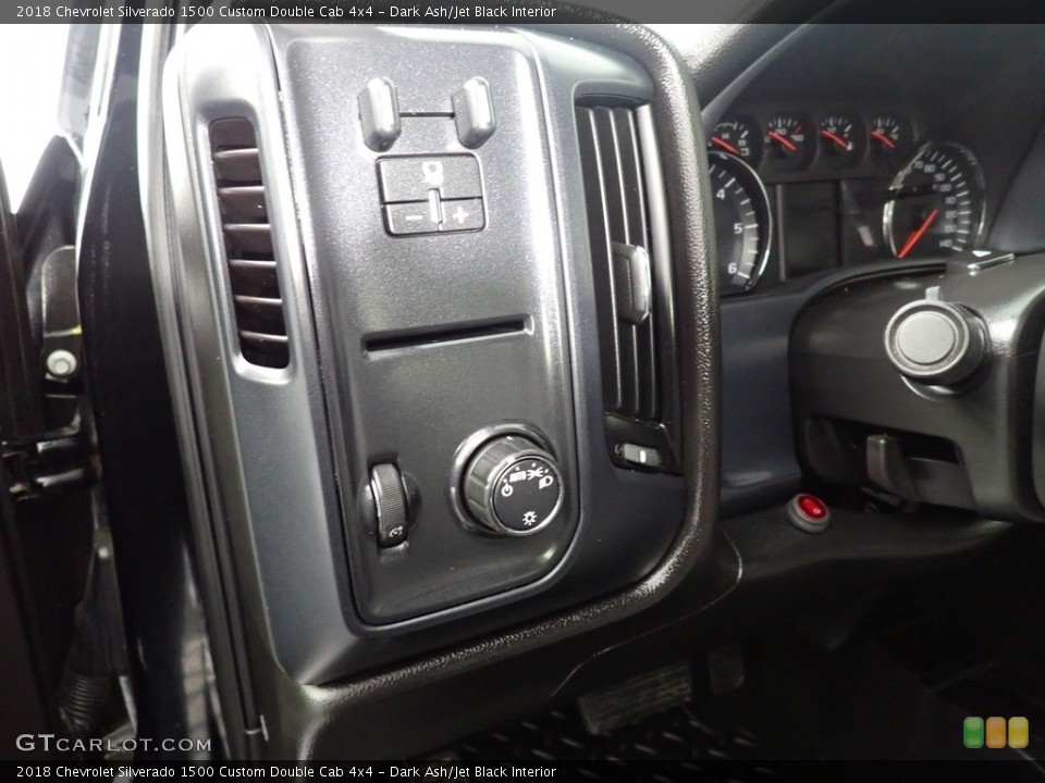 Dark Ash/Jet Black Interior Controls for the 2018 Chevrolet Silverado 1500 Custom Double Cab 4x4 #141202405