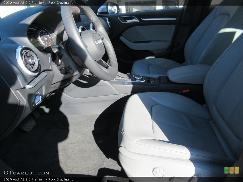 Rock Gray Interior Front Seat for the 2020 Audi A3 2.0 Premium #141203101