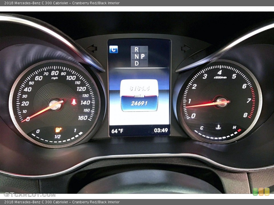 Cranberry Red/Black Interior Gauges for the 2018 Mercedes-Benz C 300 Cabriolet #141203870