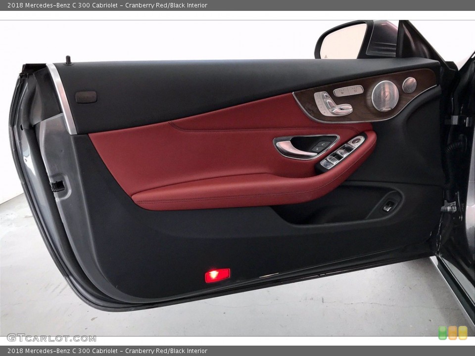 Cranberry Red/Black Interior Door Panel for the 2018 Mercedes-Benz C 300 Cabriolet #141203942