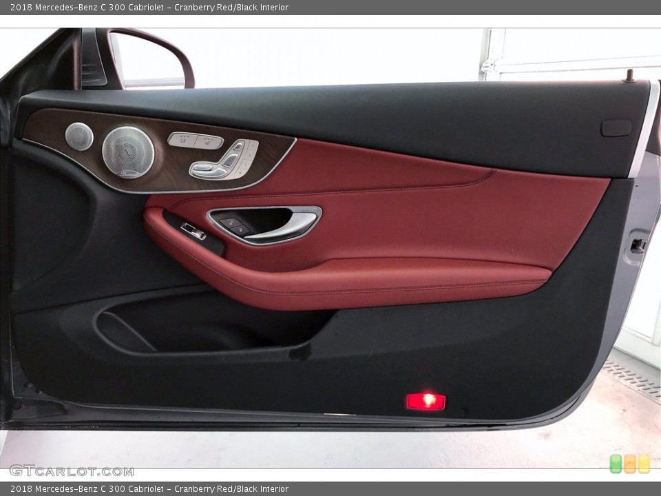 Cranberry Red/Black Interior Door Panel for the 2018 Mercedes-Benz C 300 Cabriolet #141203966