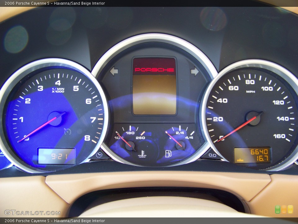 Havanna/Sand Beige Interior Gauges for the 2006 Porsche Cayenne S #141205