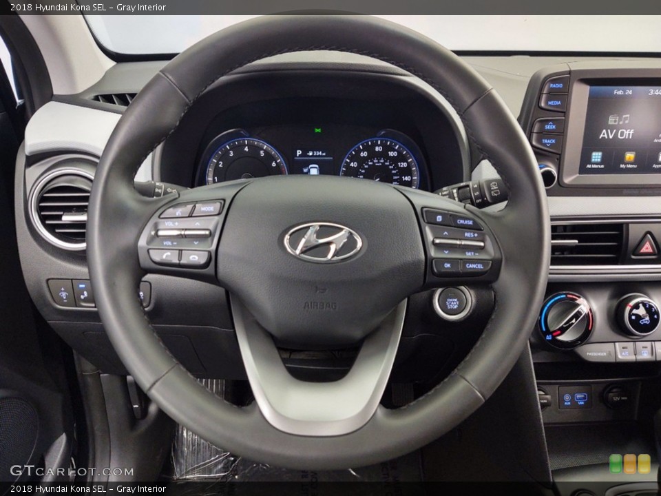 Gray Interior Steering Wheel for the 2018 Hyundai Kona SEL #141206144