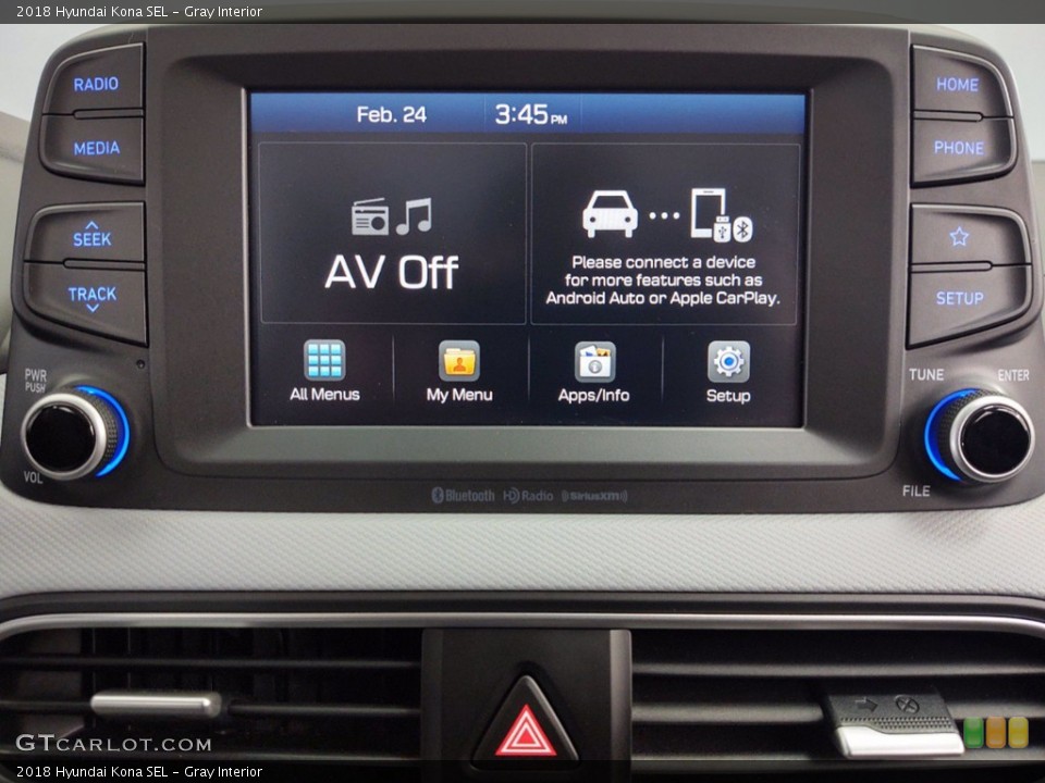Gray Interior Controls for the 2018 Hyundai Kona SEL #141206285