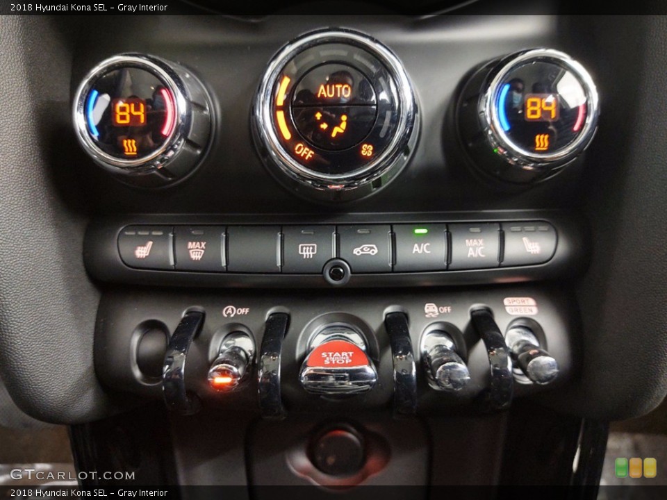 Gray Interior Controls for the 2018 Hyundai Kona SEL #141206771