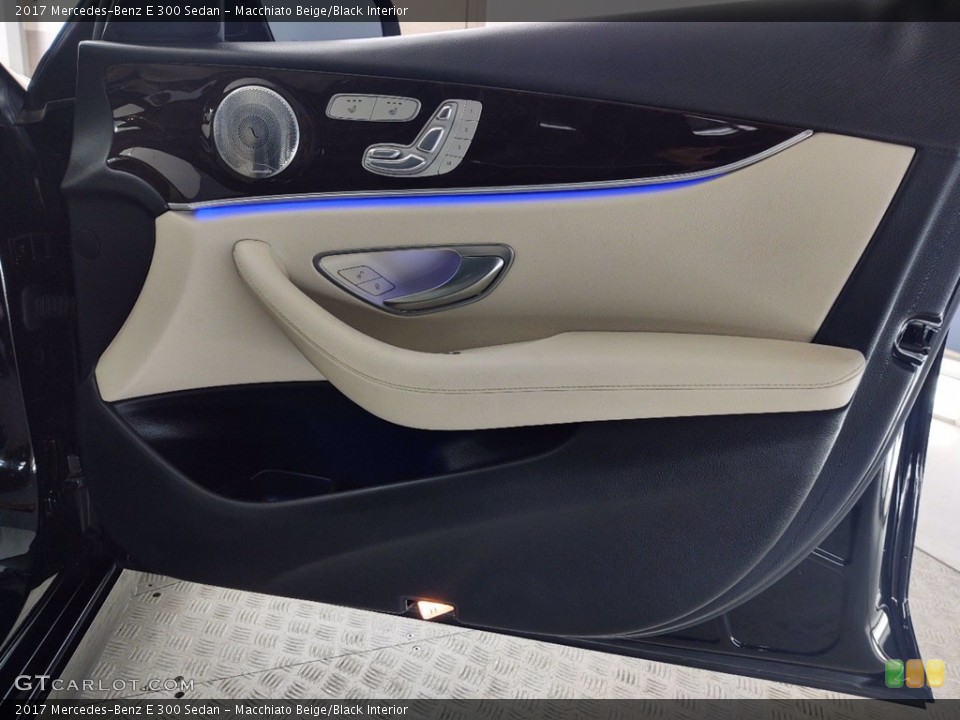 Macchiato Beige/Black Interior Door Panel for the 2017 Mercedes-Benz E 300 Sedan #141208256