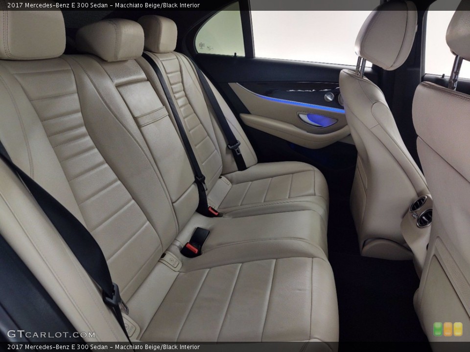 Macchiato Beige/Black Interior Rear Seat for the 2017 Mercedes-Benz E 300 Sedan #141208322