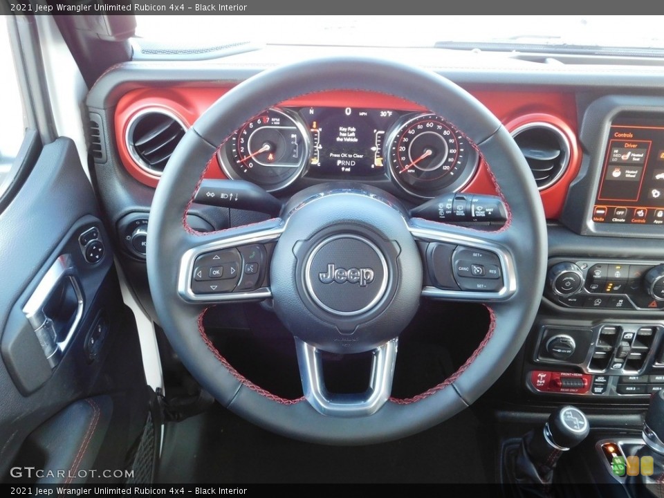 Black Interior Steering Wheel for the 2021 Jeep Wrangler Unlimited Rubicon 4x4 #141212066