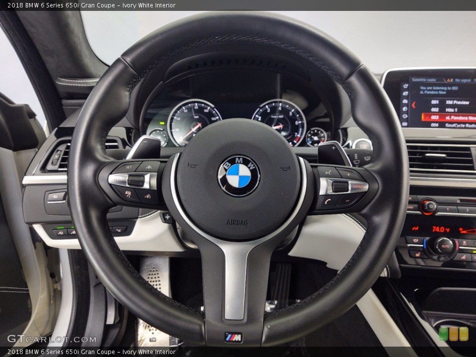Ivory White Interior Steering Wheel for the 2018 BMW 6 Series 650i Gran Coupe #141213563