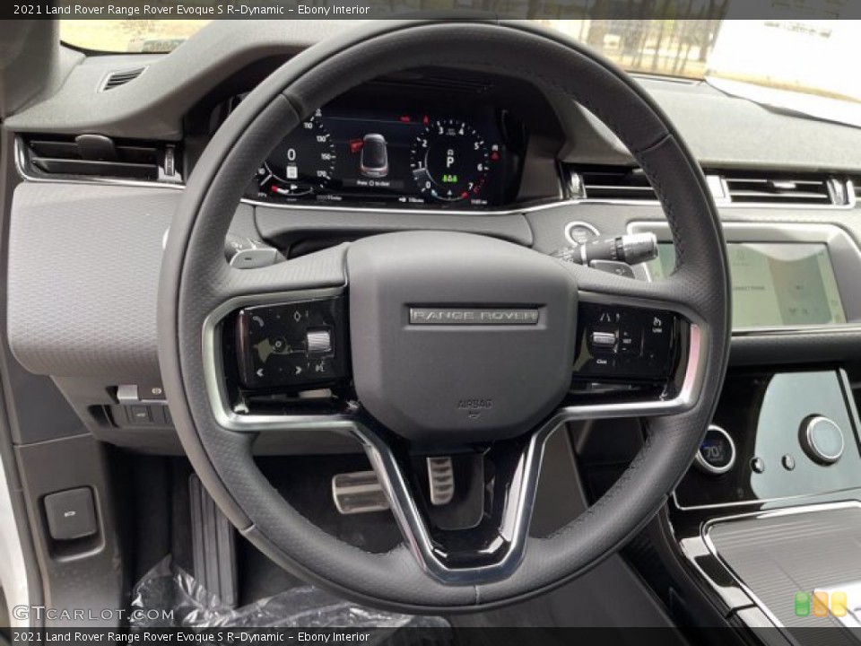 Ebony Interior Steering Wheel for the 2021 Land Rover Range Rover Evoque S R-Dynamic #141216256