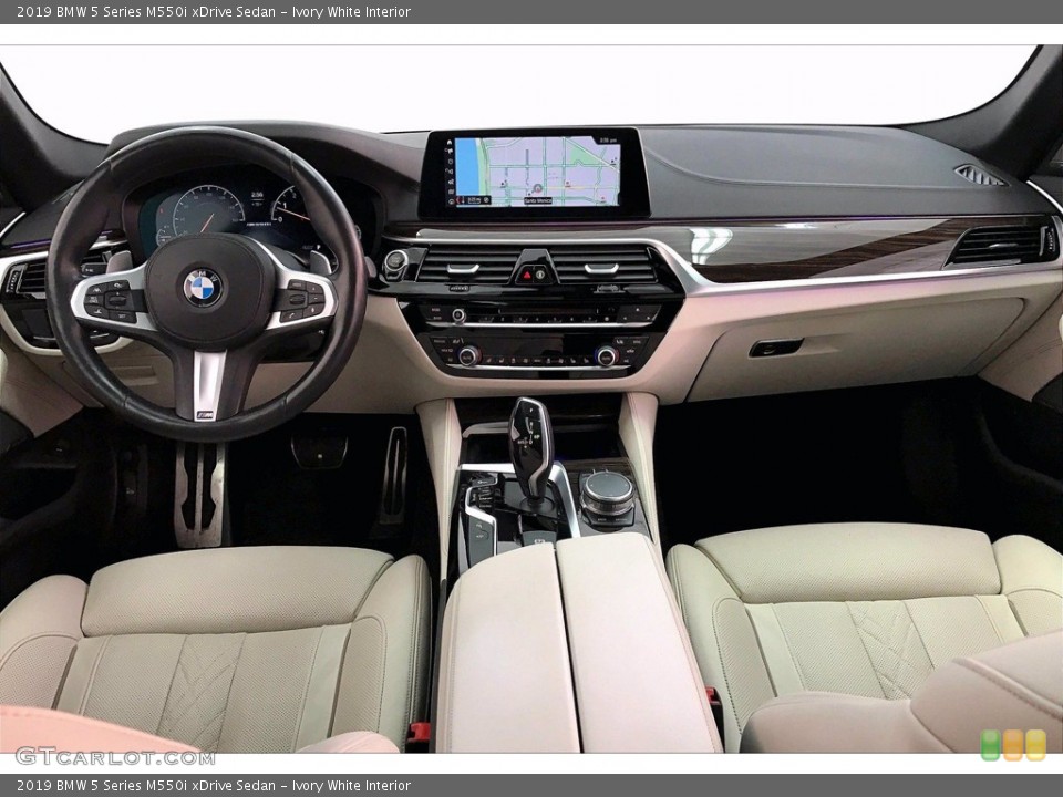 Ivory White Interior Front Seat for the 2019 BMW 5 Series M550i xDrive Sedan #141216412