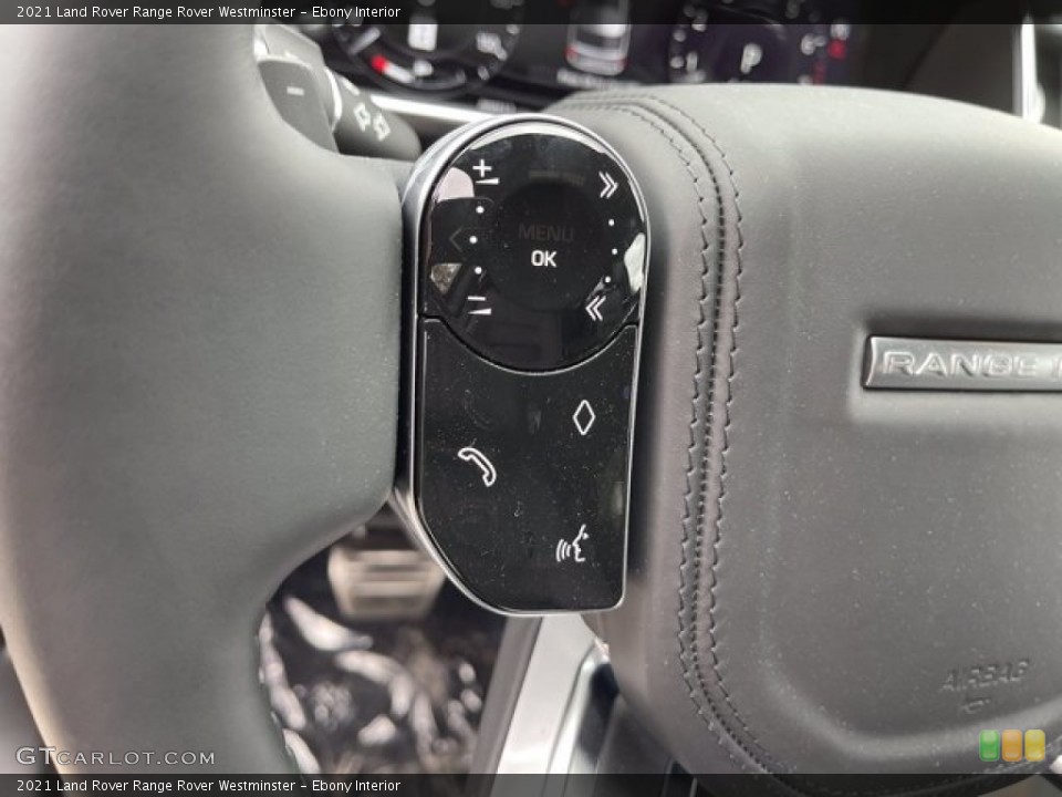 Ebony Interior Steering Wheel for the 2021 Land Rover Range Rover Westminster #141216862