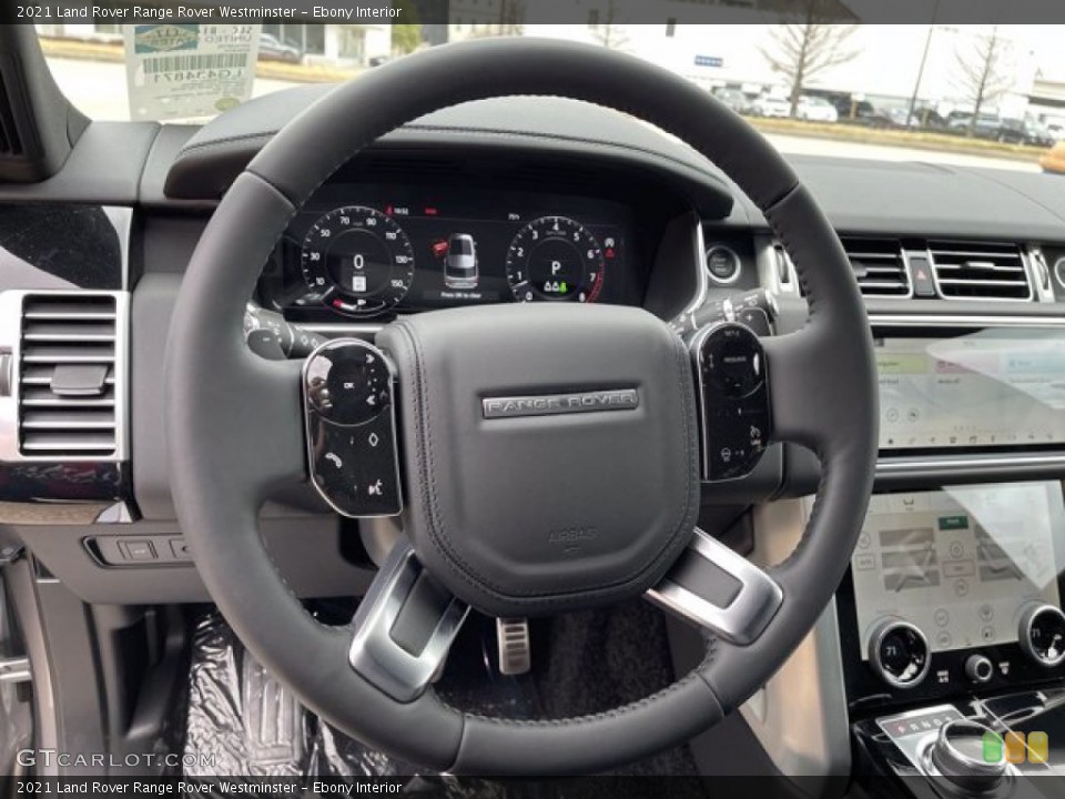 Ebony Interior Steering Wheel for the 2021 Land Rover Range Rover Westminster #141216908