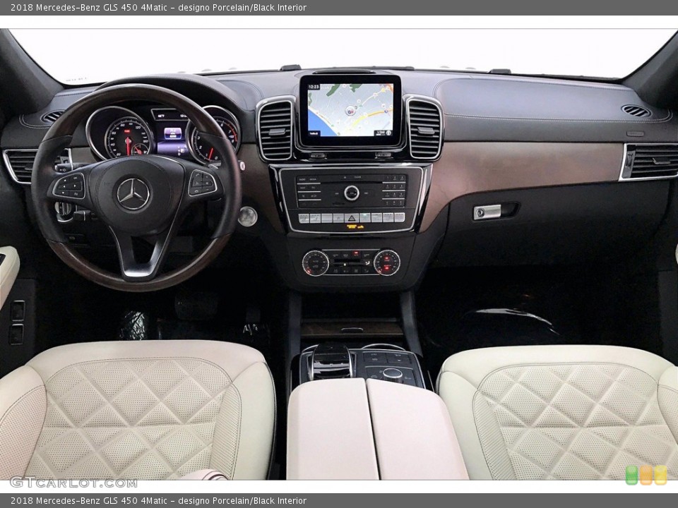 designo Porcelain/Black Interior Dashboard for the 2018 Mercedes-Benz GLS 450 4Matic #141218770