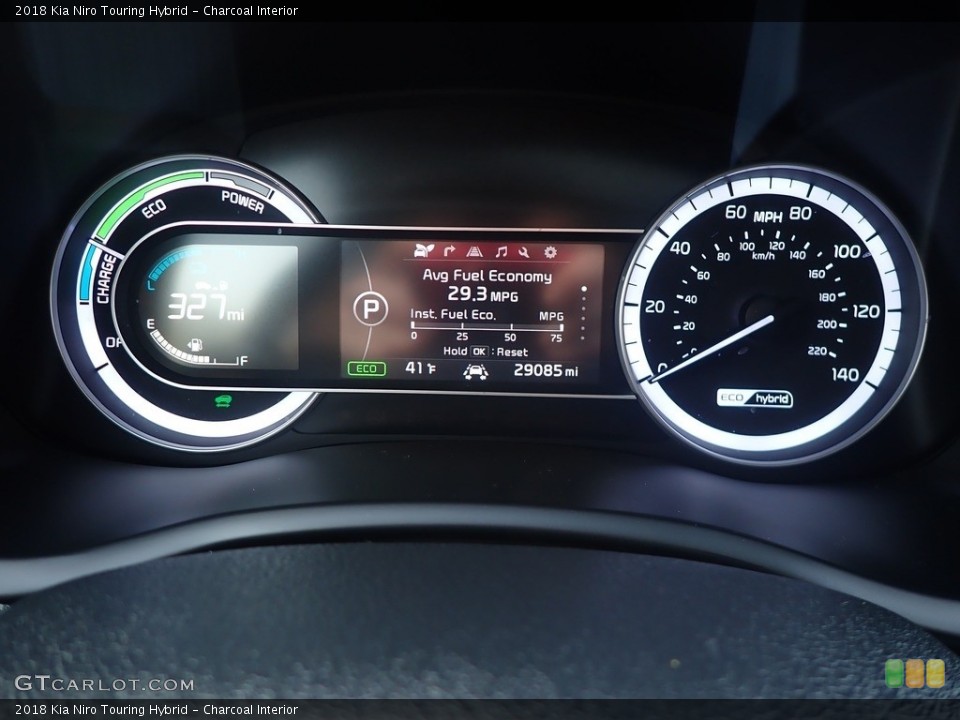 Charcoal Interior Gauges for the 2018 Kia Niro Touring Hybrid #141219934