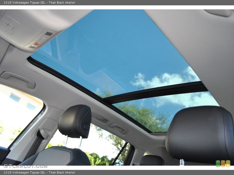 Titan Black Interior Sunroof for the 2018 Volkswagen Tiguan SEL #141220447