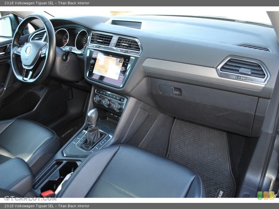Titan Black Interior Dashboard for the 2018 Volkswagen Tiguan SEL #141220507
