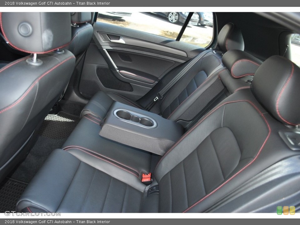 Titan Black Interior Rear Seat for the 2018 Volkswagen Golf GTI Autobahn #141220813