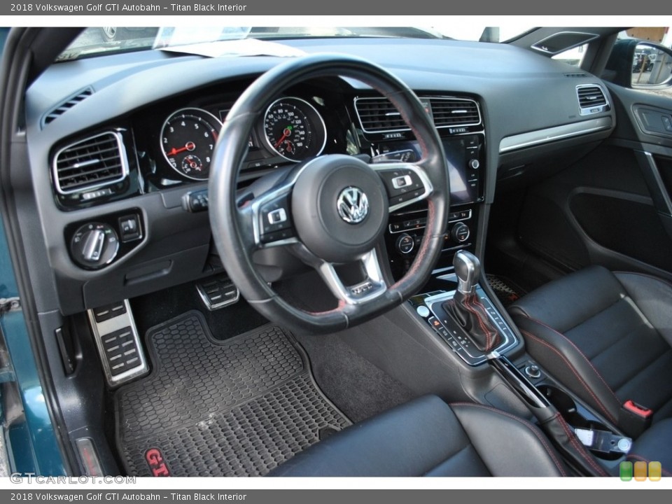 Titan Black Interior Dashboard for the 2018 Volkswagen Golf GTI Autobahn #141220849