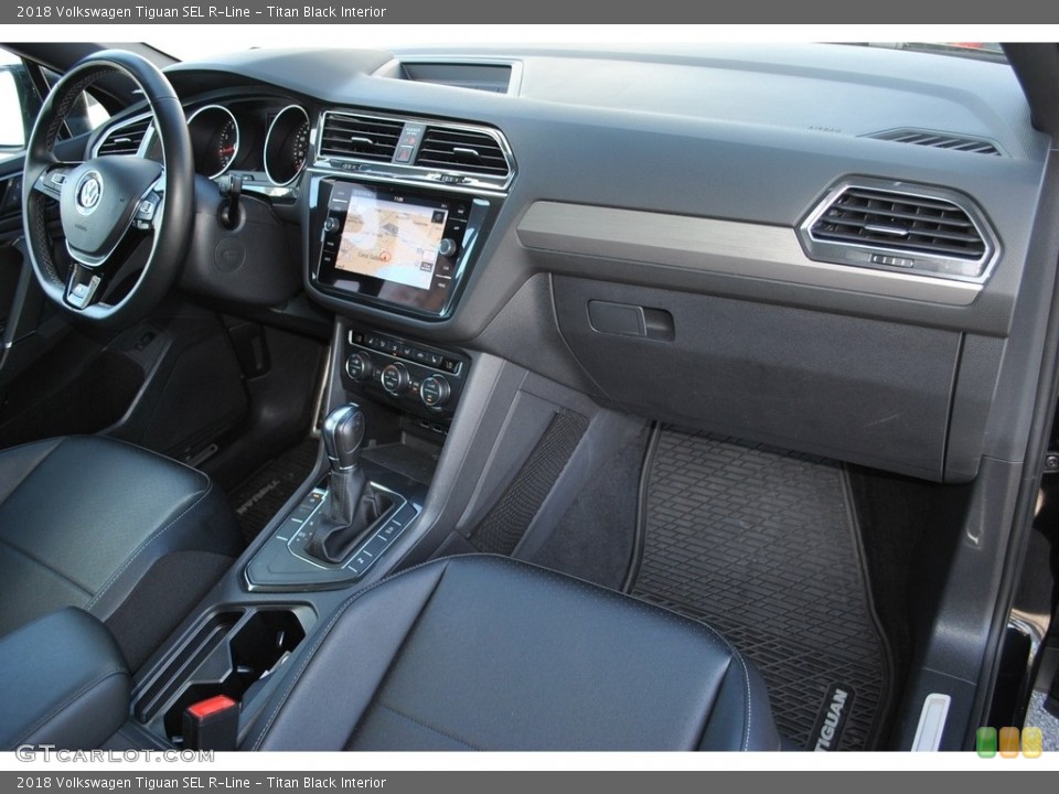 Titan Black Interior Dashboard for the 2018 Volkswagen Tiguan SEL R-Line #141223123