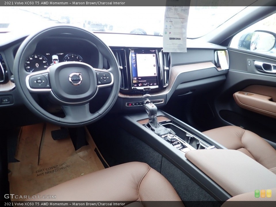 Maroon Brown/Charcoal Interior Photo for the 2021 Volvo XC60 T5 AWD Momentum #141223147