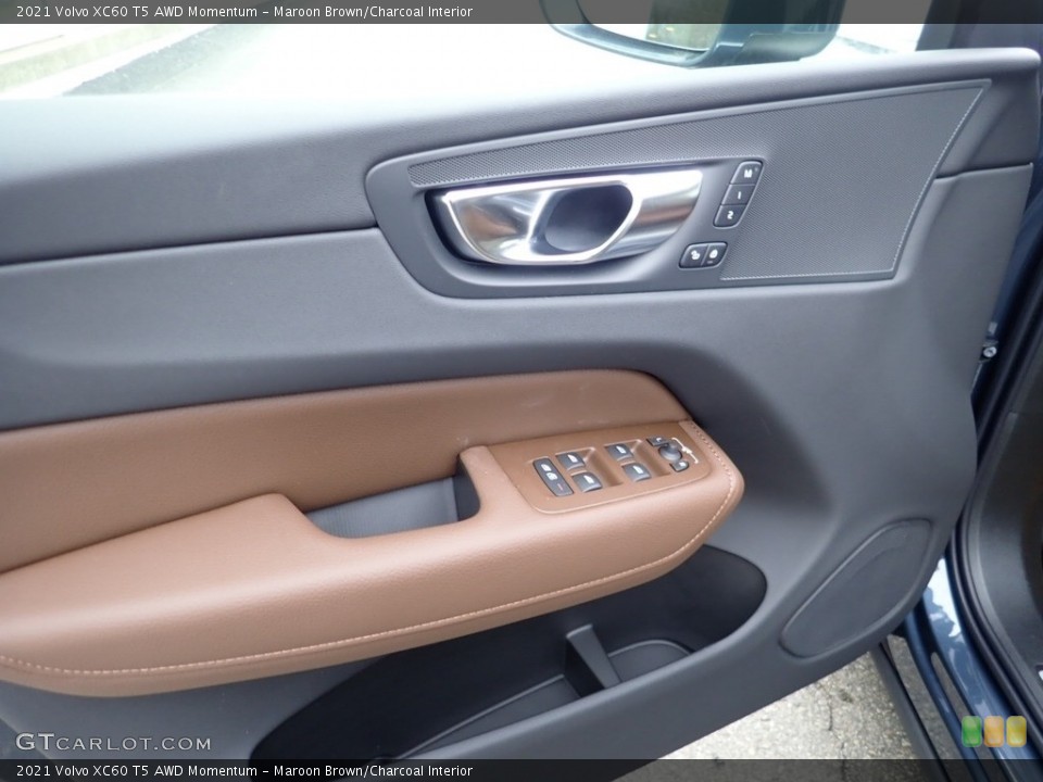 Maroon Brown/Charcoal Interior Door Panel for the 2021 Volvo XC60 T5 AWD Momentum #141223168