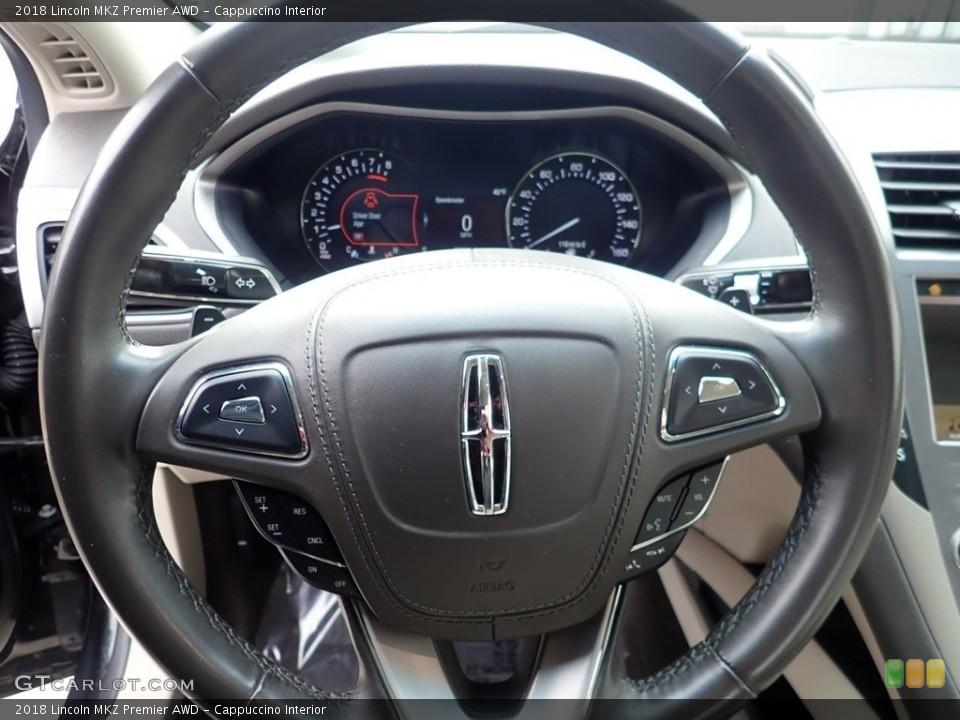 Cappuccino Interior Steering Wheel for the 2018 Lincoln MKZ Premier AWD #141225709