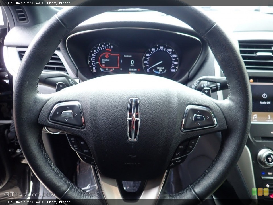 Ebony Interior Steering Wheel for the 2019 Lincoln MKC AWD #141225784